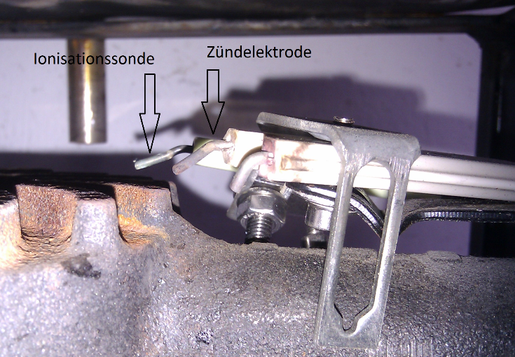 Zündelektrode und Ionisationssonde