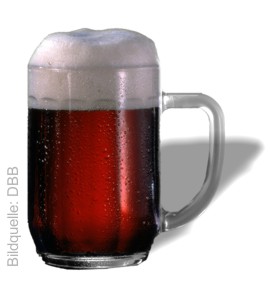 Hier ein weniger schüchternes Münchner Kindl. Stilecht aber auch aus dem Steinkrug.